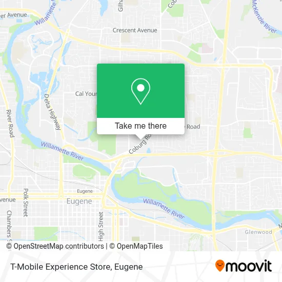 T-Mobile Experience Store map