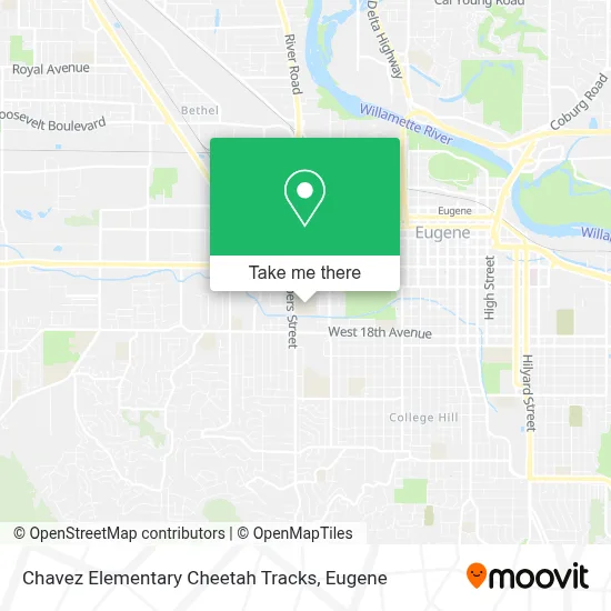 Chavez Elementary Cheetah Tracks map