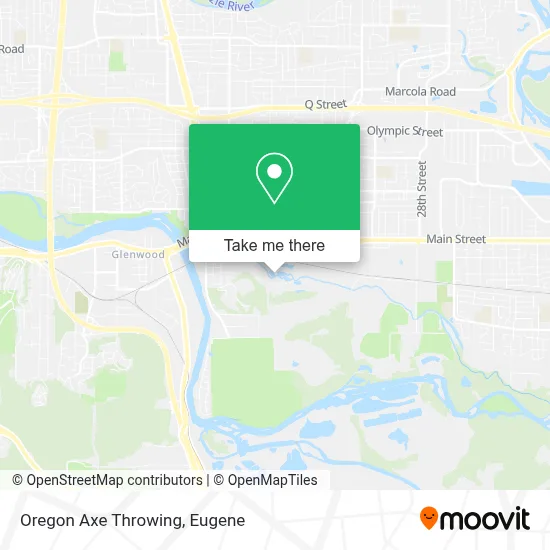 Oregon Axe Throwing map