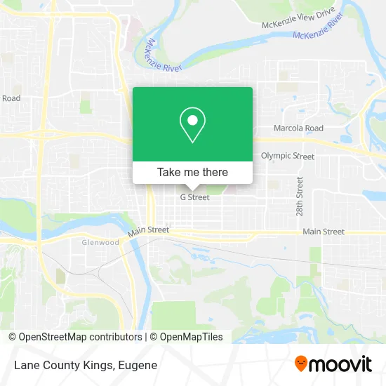 Lane County Kings map