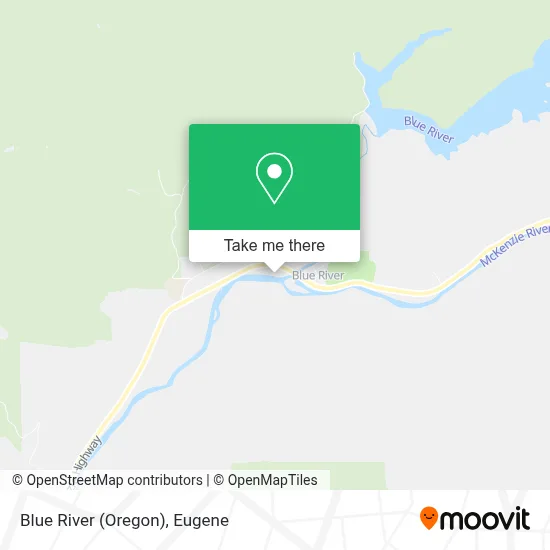Blue River (Oregon) map