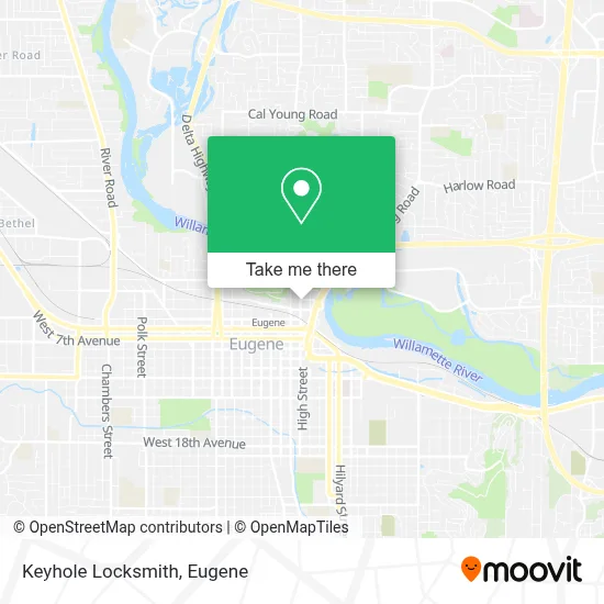 Keyhole Locksmith map