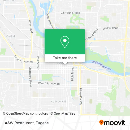 A&W Restaurant map