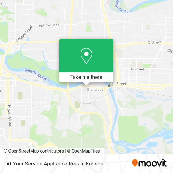 At Your Service Appliance Repair map