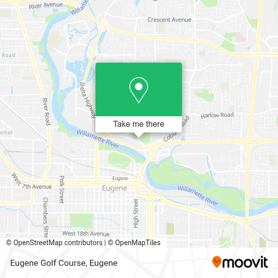 Eugene Golf Course map