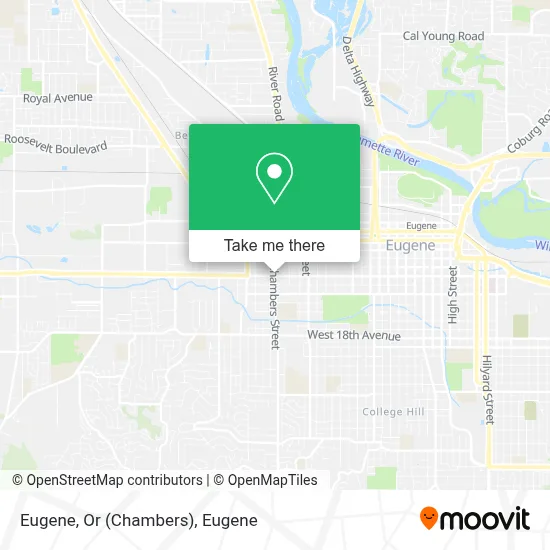 Eugene, Or (Chambers) map