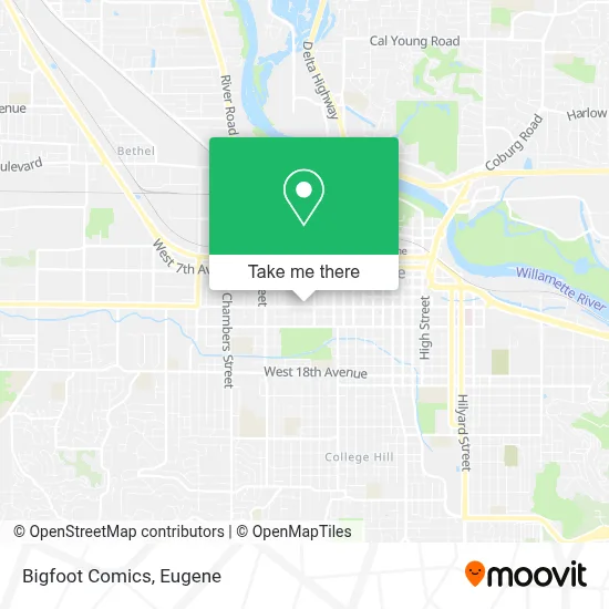 Bigfoot Comics map