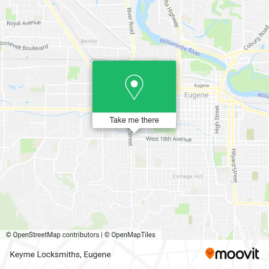Keyme Locksmiths map