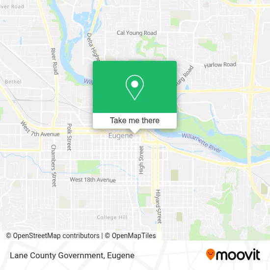 Lane County Government map
