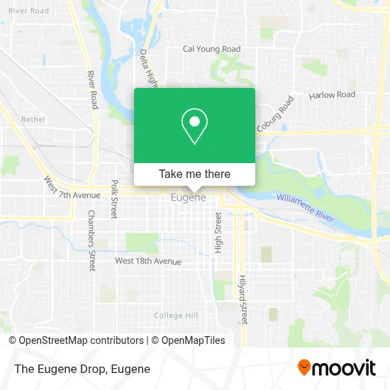 The Eugene Drop map