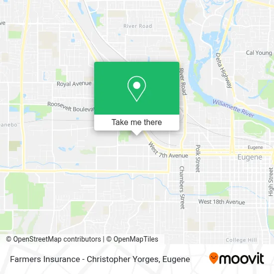 Farmers Insurance - Christopher Yorges map