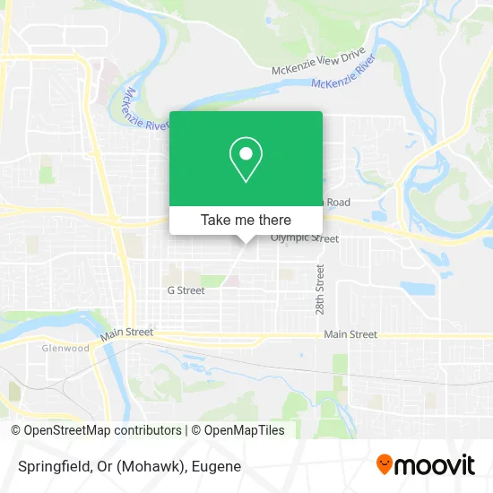 Springfield, Or (Mohawk) map