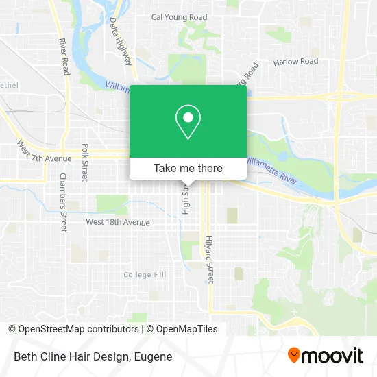 Beth Cline Hair Design map