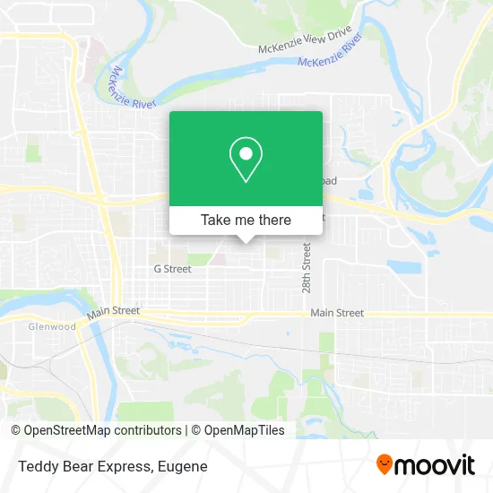 Teddy Bear Express map