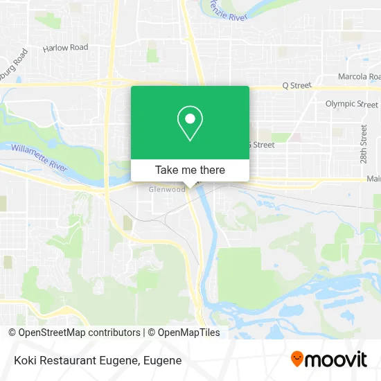 Koki Restaurant Eugene map