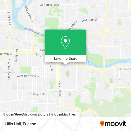 Lillis Hall map