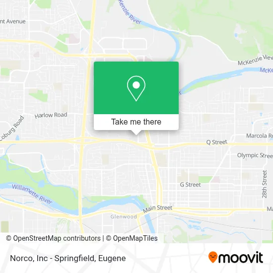 Norco, Inc - Springfield map