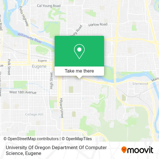University Of Oregon Department Of Computer Science map