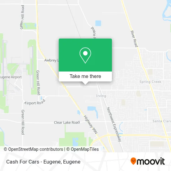 Cash For Cars - Eugene map