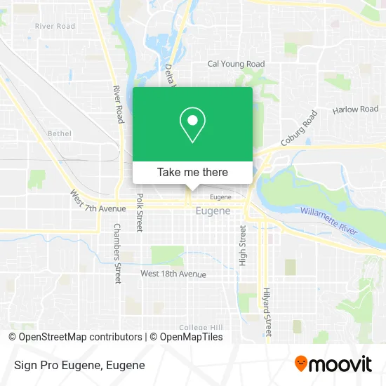 Sign Pro Eugene map