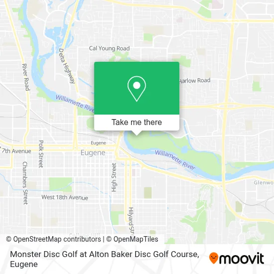 Monster Disc Golf at Alton Baker Disc Golf Course map