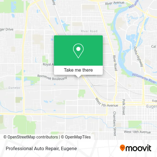 Professional Auto Repair map
