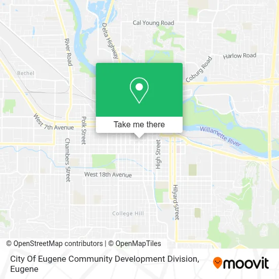 City Of Eugene Community Development Division map