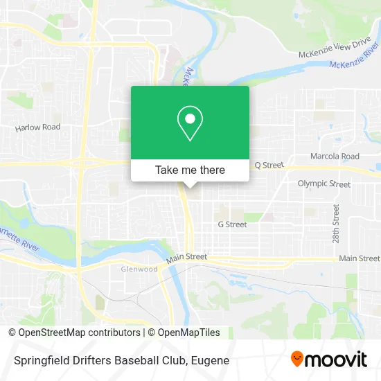 Springfield Drifters Baseball Club map