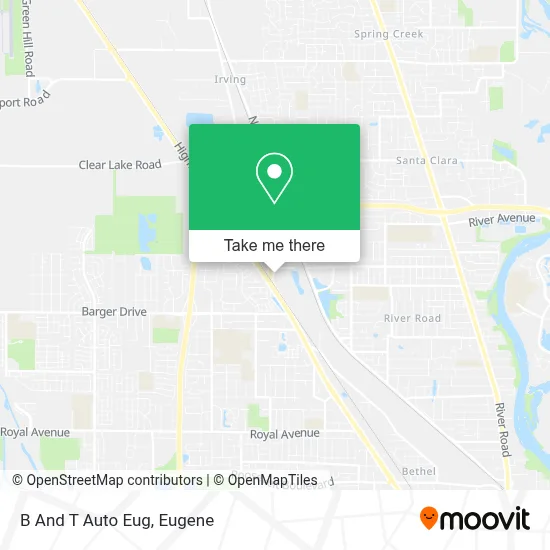B And T Auto Eug map