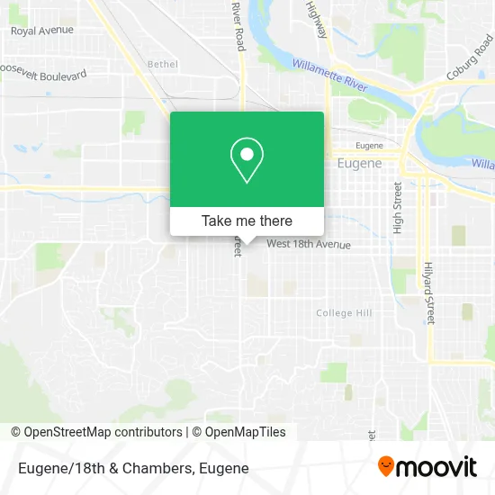 Eugene/18th & Chambers map