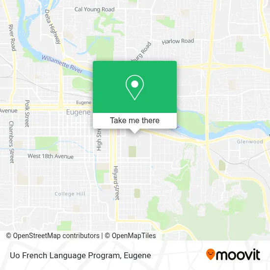 Uo French Language Program map