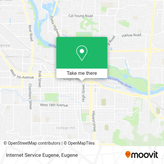 Internet Service Eugene map