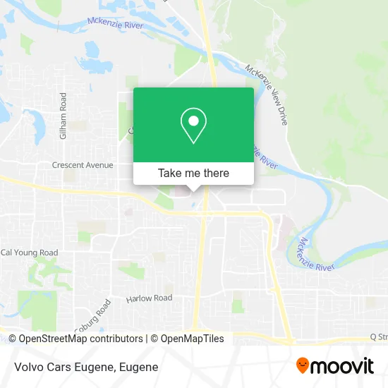 Volvo Cars Eugene map