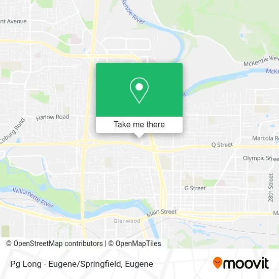 Pg Long - Eugene/Springfield map
