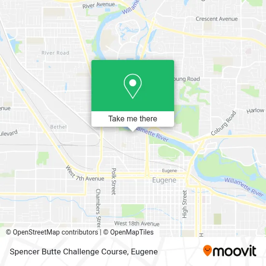 Spencer Butte Challenge Course map
