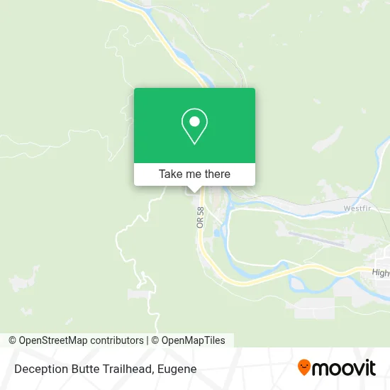 Deception Butte Trailhead map