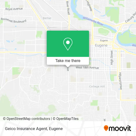 Geico Insurance Agent map