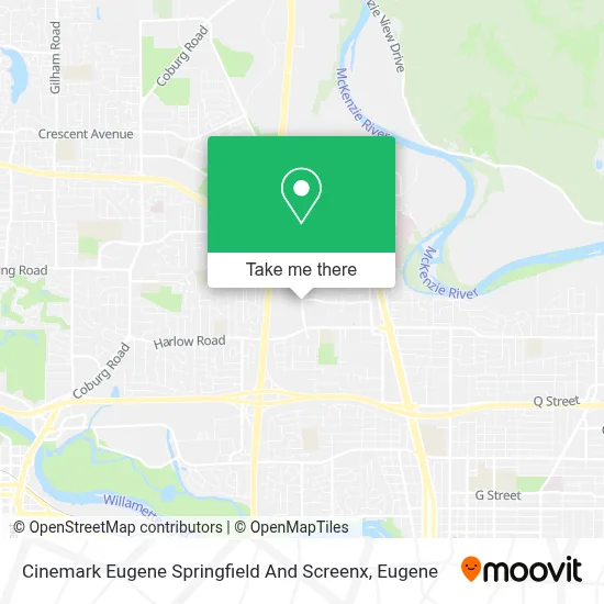 Cinemark Eugene Springfield And Screenx map