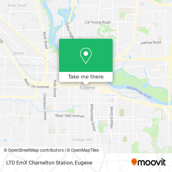 LTD EmX Charnelton Station map