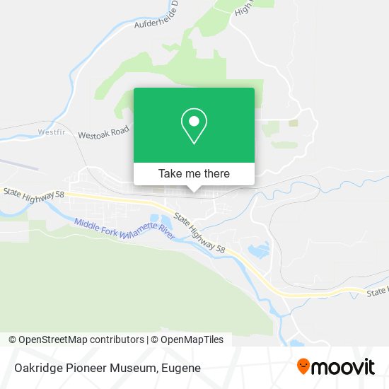 Mapa de Oakridge Pioneer Museum