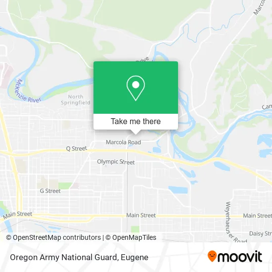 Oregon Army National Guard map