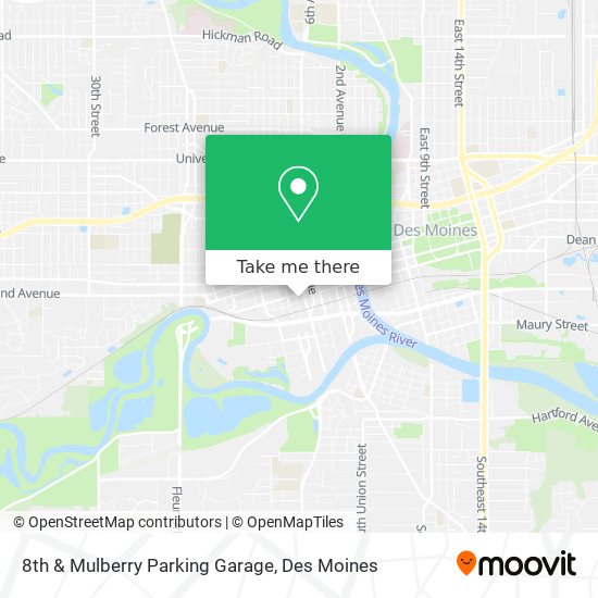 Mapa de 8th & Mulberry Parking Garage