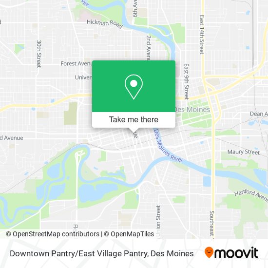 Mapa de Downtown Pantry / East Village Pantry