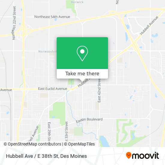 Hubbell Ave / E 38th St map