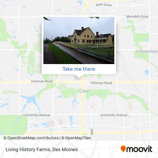 Living History Farms map
