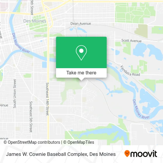 James W. Cownie Baseball Complex map