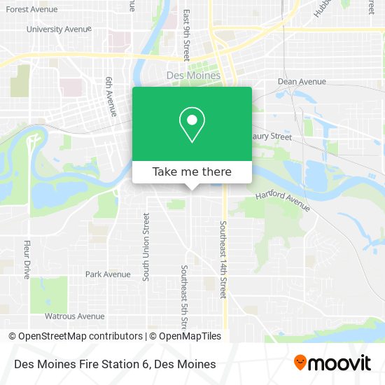 Mapa de Des Moines Fire Station 6