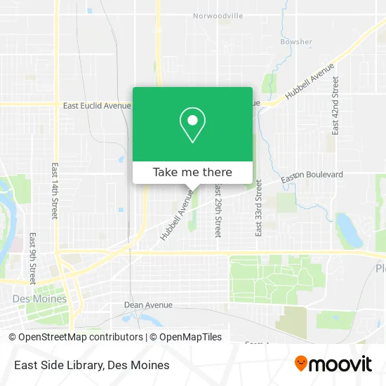 East Side Library map