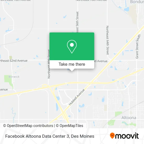 Facebook Altoona Data Center 3 map