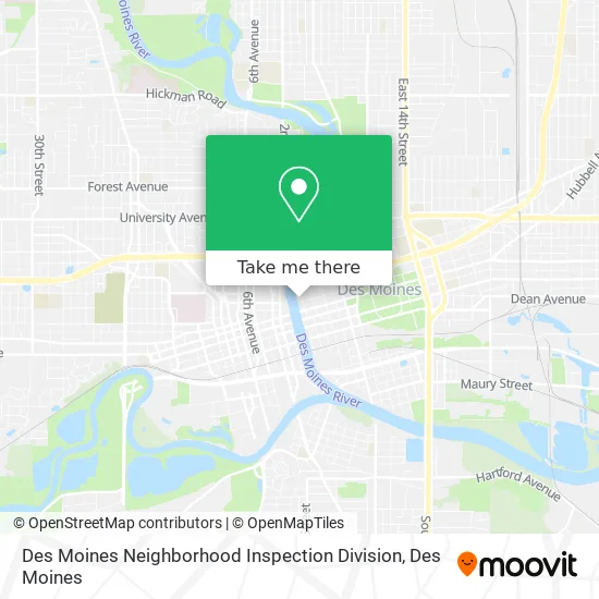 Mapa de Des Moines Neighborhood Inspection Division